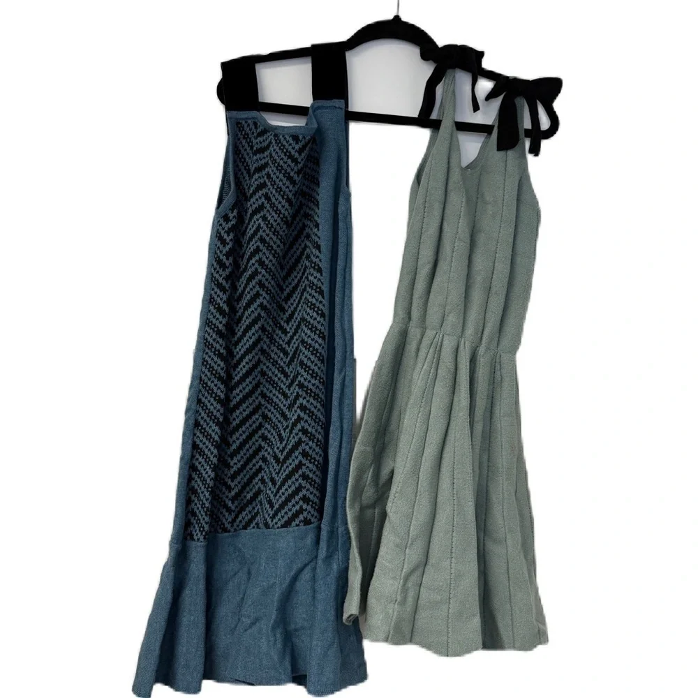 Elegant Blue and Gray Dresses